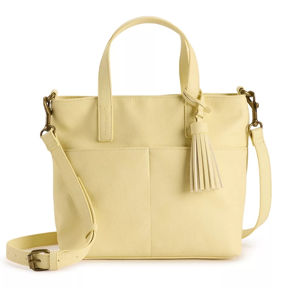Sonoma Goods For Life Yellow Mini Tote with Structured Design